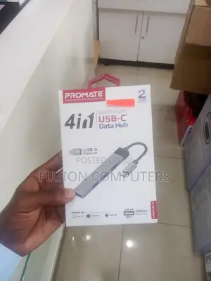 Promate 4-in-1 Multi-Port USB-C Data Hub (LITEHUB-4)