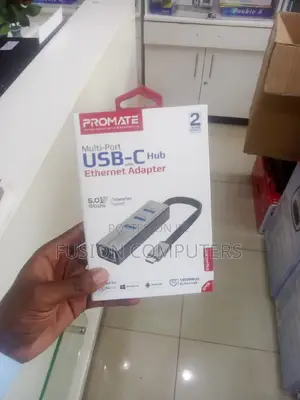 Promate Gigahub-C USB-C to Ethernet Adapter Hub