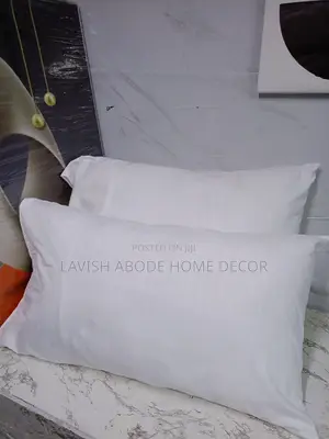 (White) Stripped Bed Pillow Cases/ Covers
