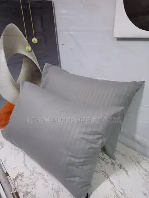 (Grey) Stripped Bed Pillow Cases/ Covers