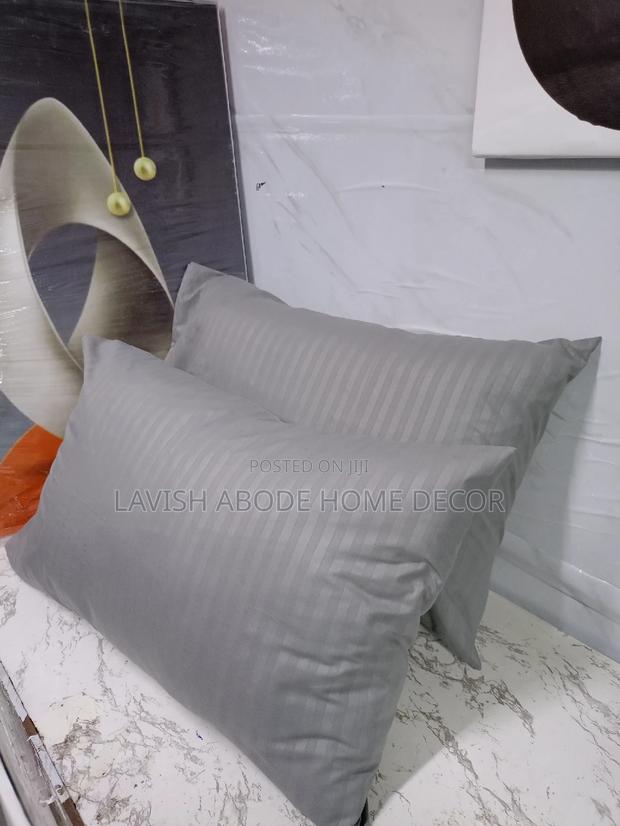 (Grey) Stripped Bed Pillow Cases/ Covers
