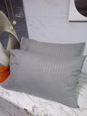 (Grey) Stripped Bed Pillow Cases/ Covers