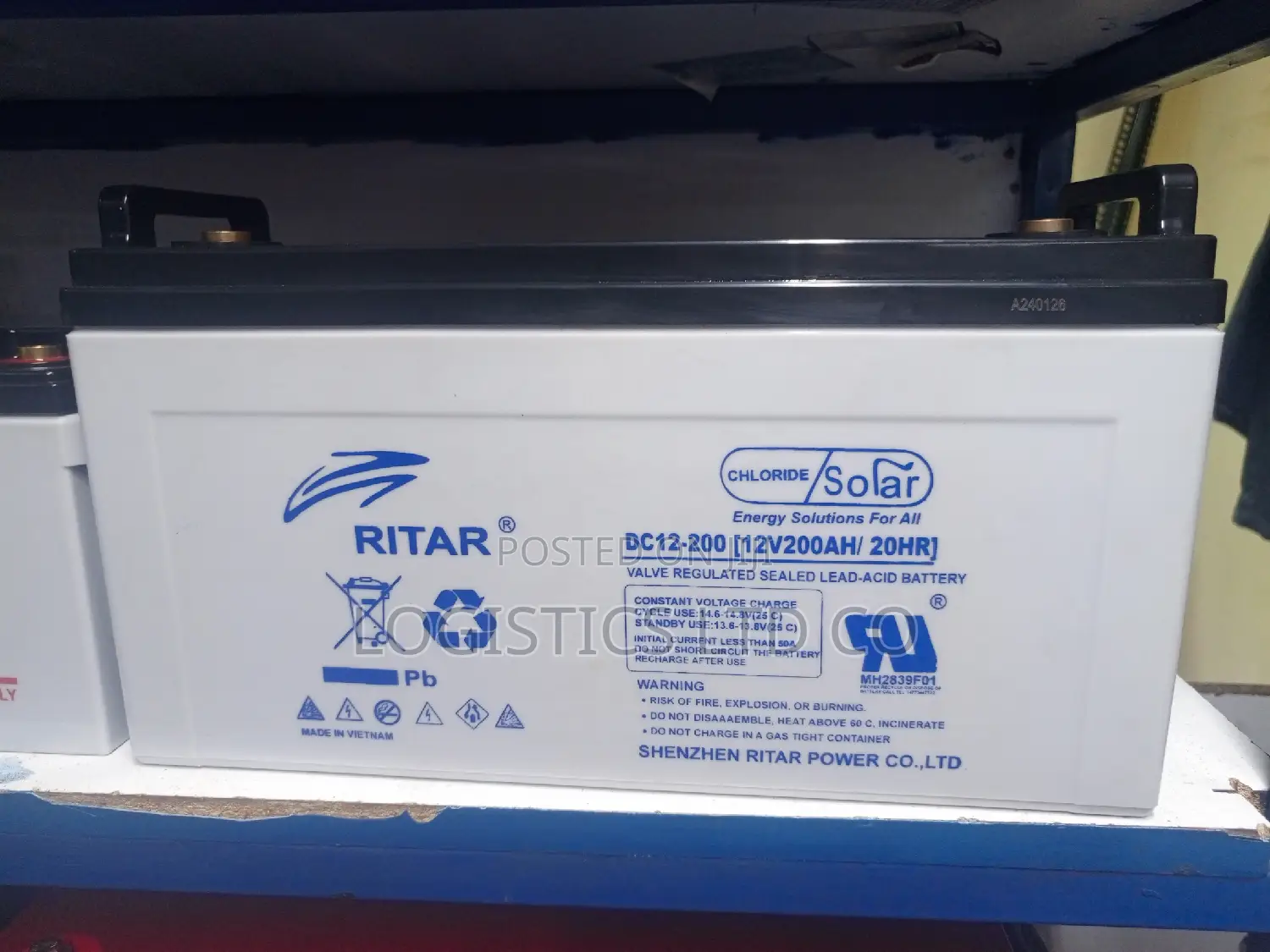 Ritar Sealed Battery 12 Volt 200ah Maintenance Free