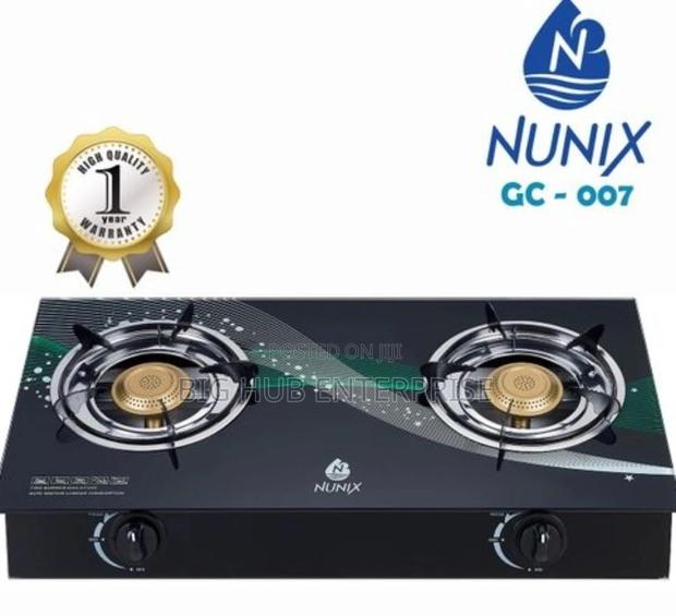 Nunix Auto Ignition Table Top Glass Top 2 Burner Gas Cooker at - main view