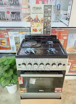 Long Lasting Mika Gas 60 by 60 Cm 3+1 Standing Cooker
