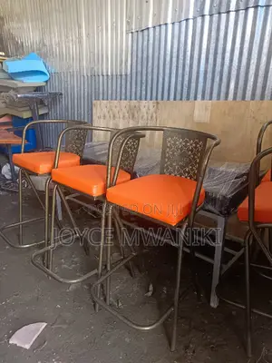 Restaurant High Chairs Powder Coated, Orange 