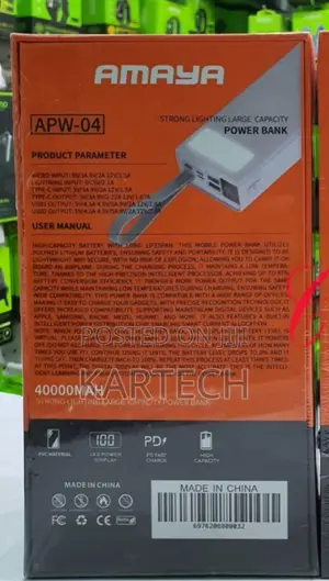Amaya APW-04 40,000mah Quick Charger Power Bank 22.5W