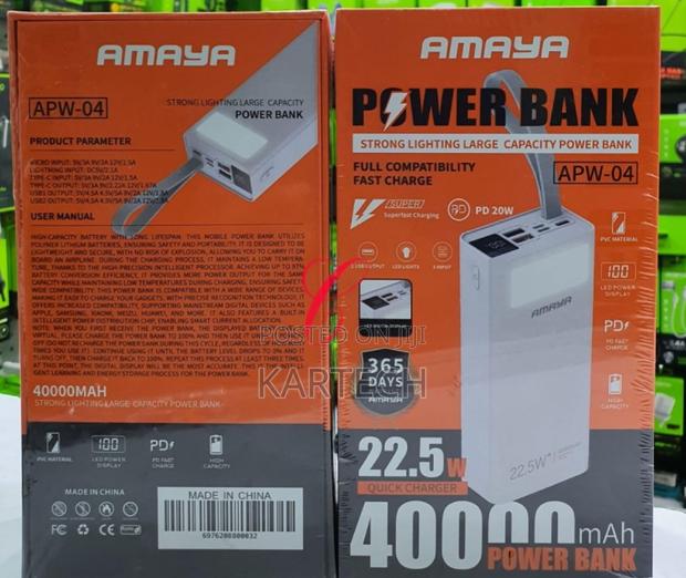 40,000mah Amaya APW-04 22.5W Quick Charger Power Bank