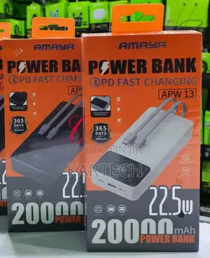 Amaya APW13 22.5 20,000mah Power Bank With Built-in Cables