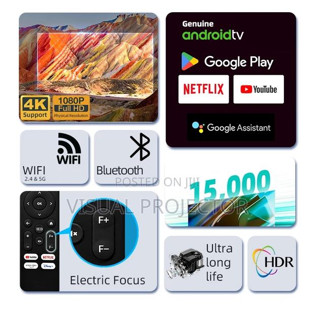 AUN U001 Native Native Daylight Google Android Projector - thumbnail 6