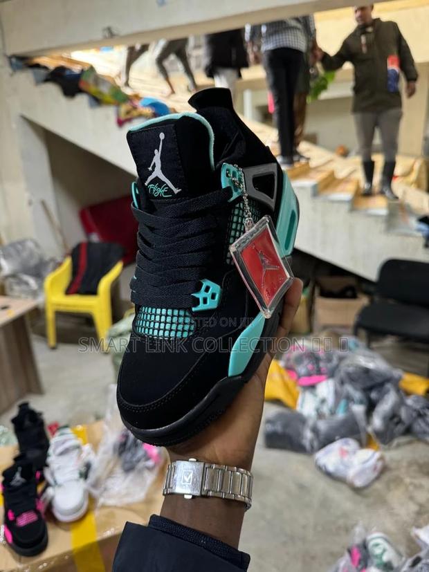 Air Jordan 4 Black Blue - thumbnail 2
