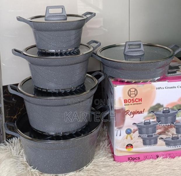 10 PCS Bosch Grey Cookware Set