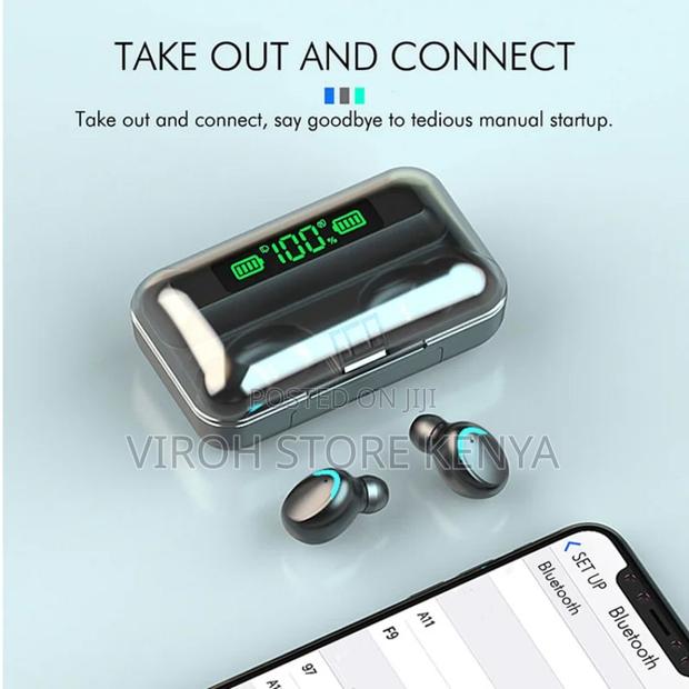 F9 Bluetooth Earbuds With Powerbank BT Headsets
