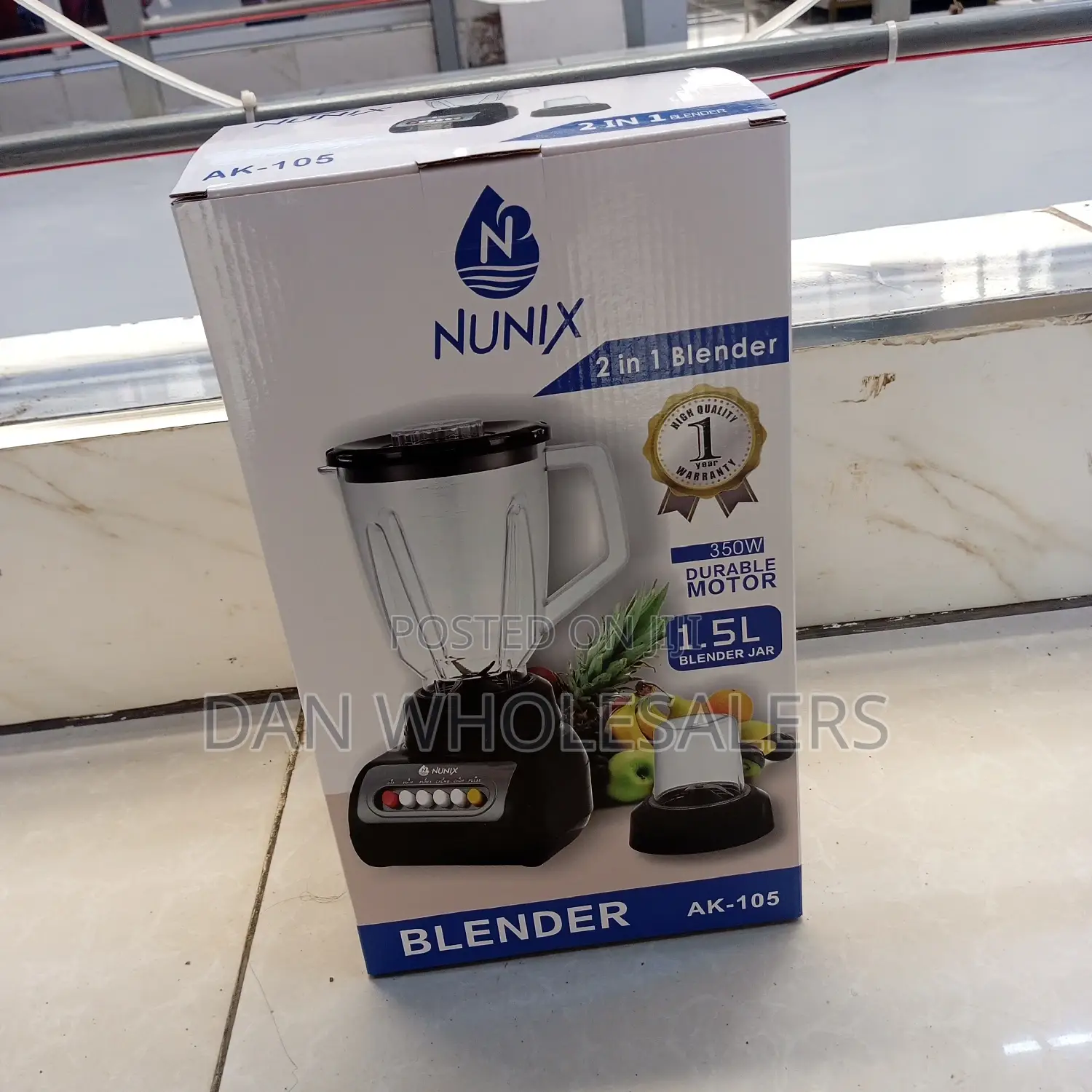 Nunix AK-105, Blender With Grinding Machine, 1.5L