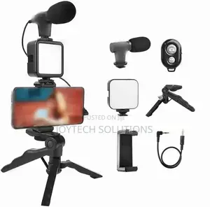Flexible Ring Light Tripod With Microphone: Shot Gun