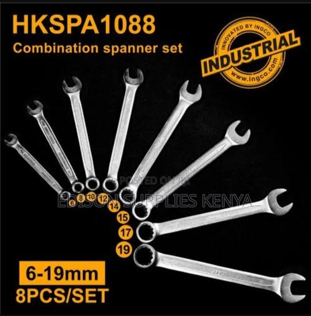 Spanners Set Ingco Combination Spanners Set 8pc Open/Closed - main view