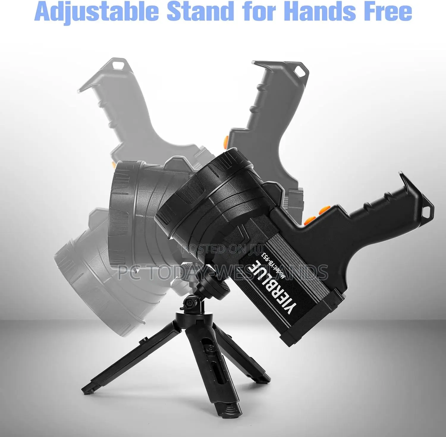 Yierblue Rechargeable Spotlight, Super Bright 10,000 Lm