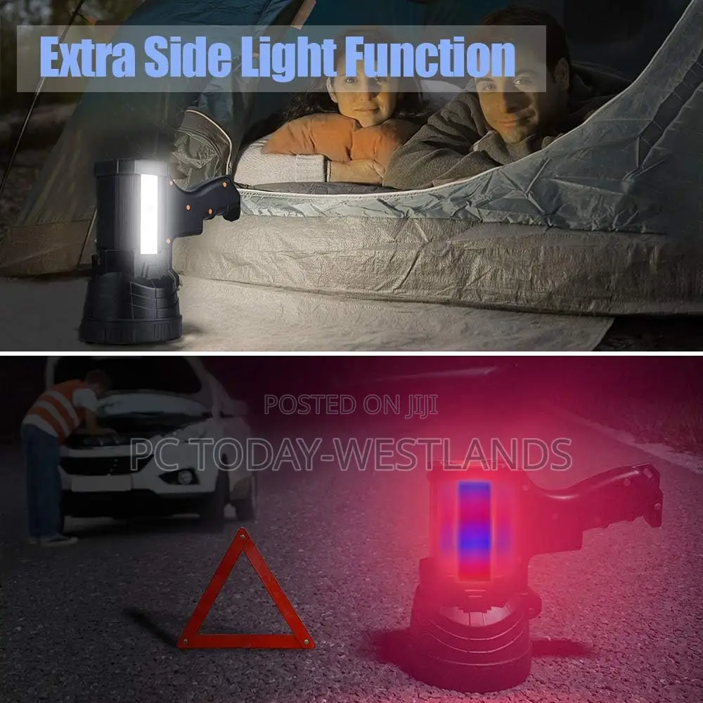 Yierblue Rechargeable Spotlight, Super Bright 10,000 Lm