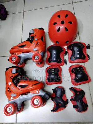 Red Full Set Four Wheel Skate(Quad Skates)