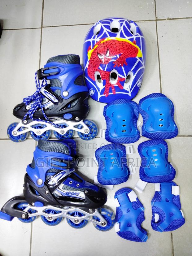 Blue Full Set Roller Skates for Kids - main view