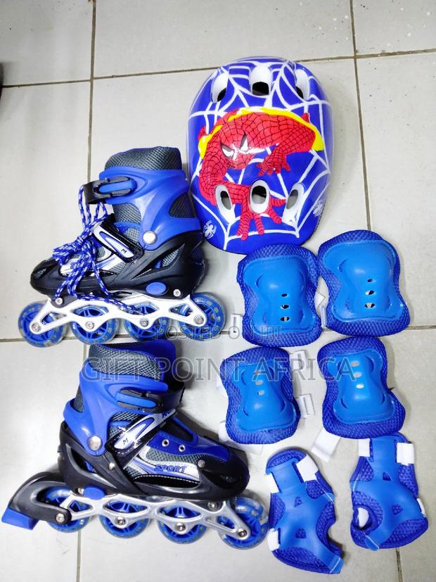 Blue Full Set Roller Skates for Kids - thumbnail 2