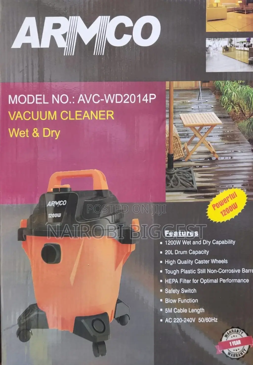 Armco 20 Litres Vacuum Cleaner