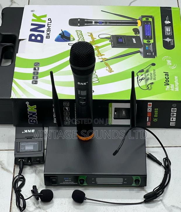 BNK Bk 9 HTLP Lapel 3 Wireless Microphone Set System - main view