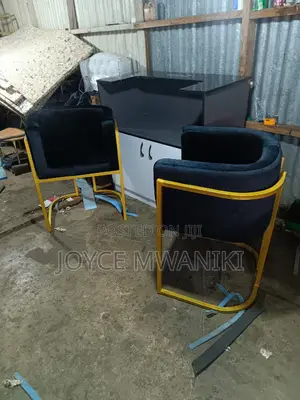 Reception Desk and 2 Salon Chairs 