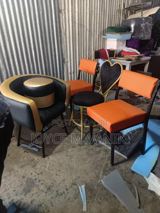 Pedicure Seat, Puff, Love Seat and 2 Manicure Seats