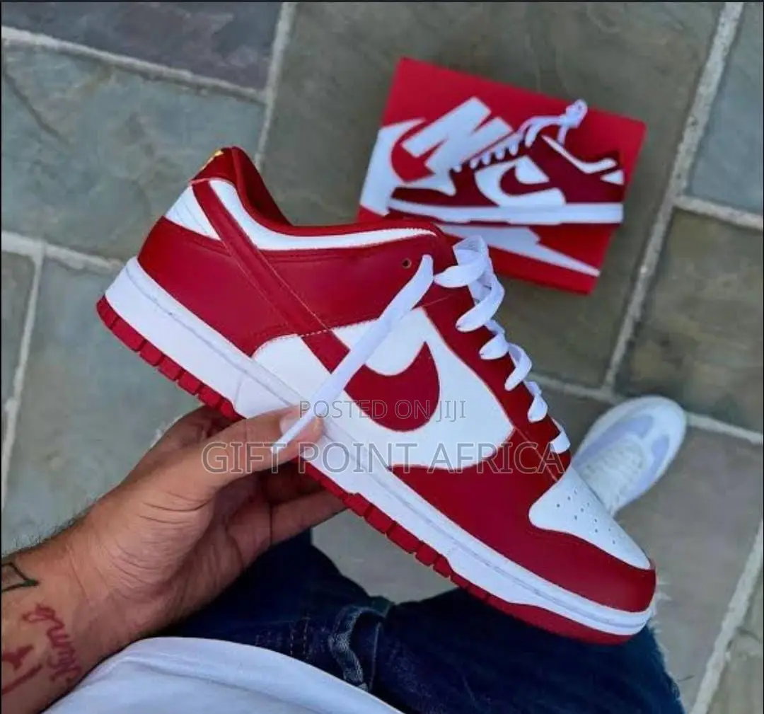 Nike SB Low Cut Red White Unisex Sneakers
