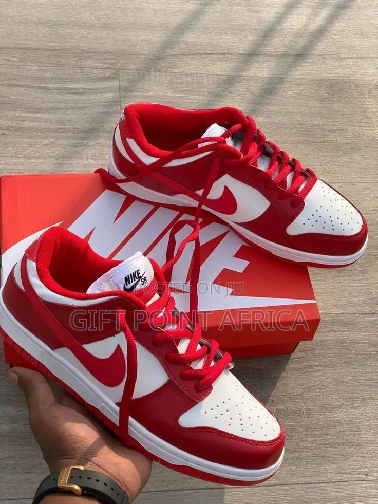 Nike SB Low Cut Red White Unisex Sneakers