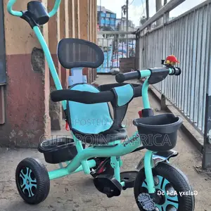 Push Handle Three Wheels Kids Tricycle
