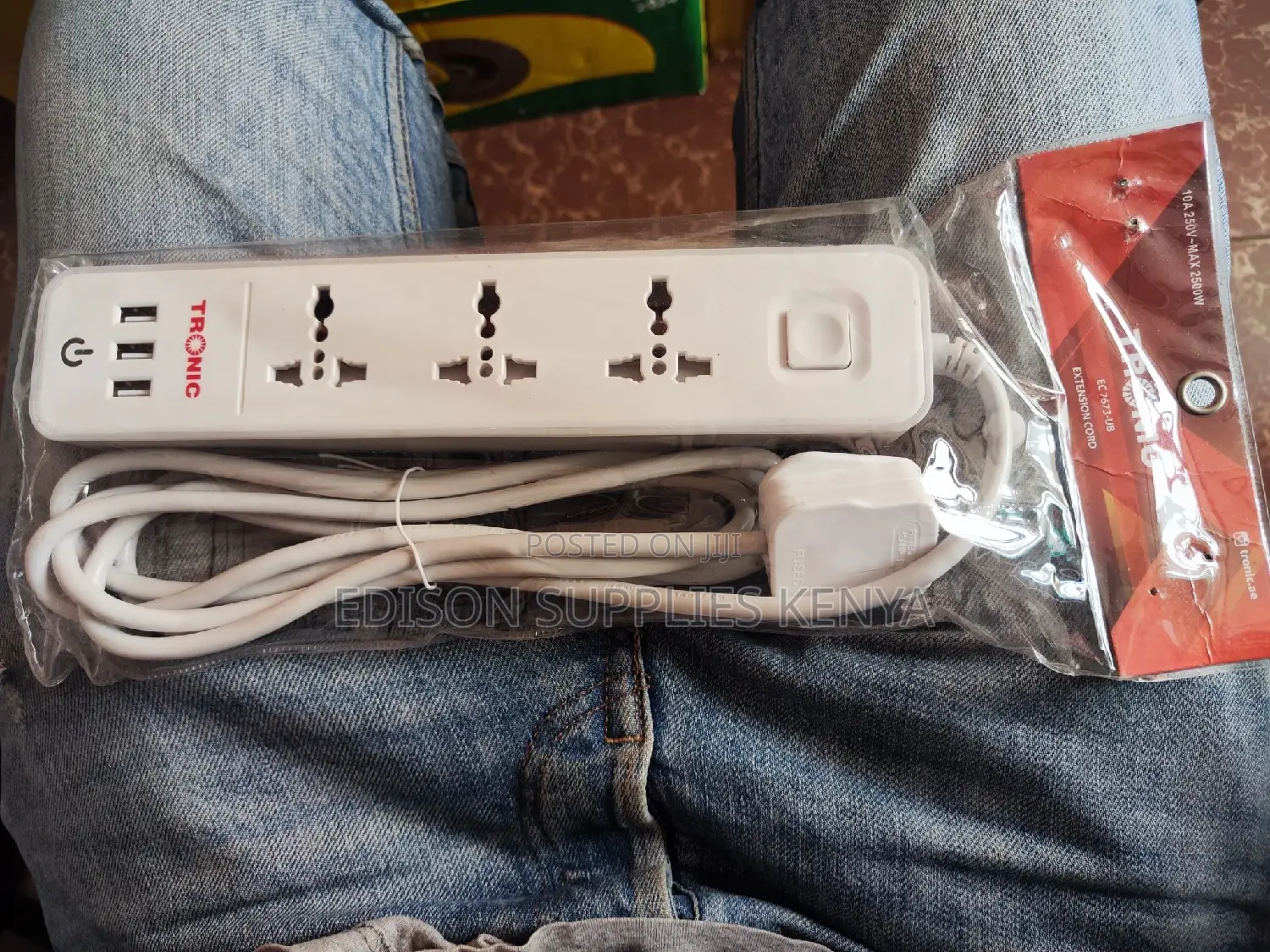 Extension Cable Tronic Power Extension Cord Socket USB Ports