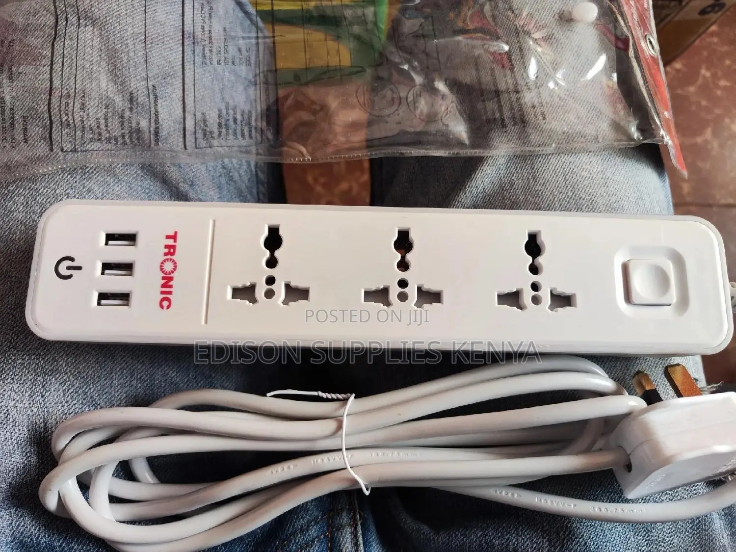 Extension Cable Tronic Power Extension Cord Socket USB Ports