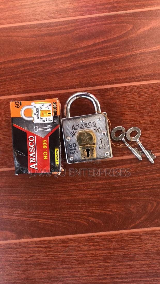 Anasco 60mm 7 Levers Pin Padlock - main view