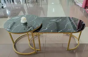Glass Effect Marble Coffee Table