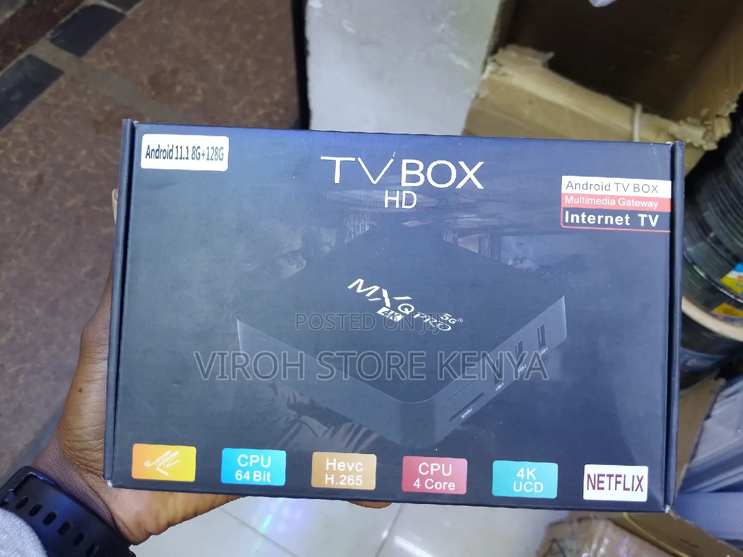 Mxqpro Tv Box 18GB RAM + 128GB ROM Smart Box