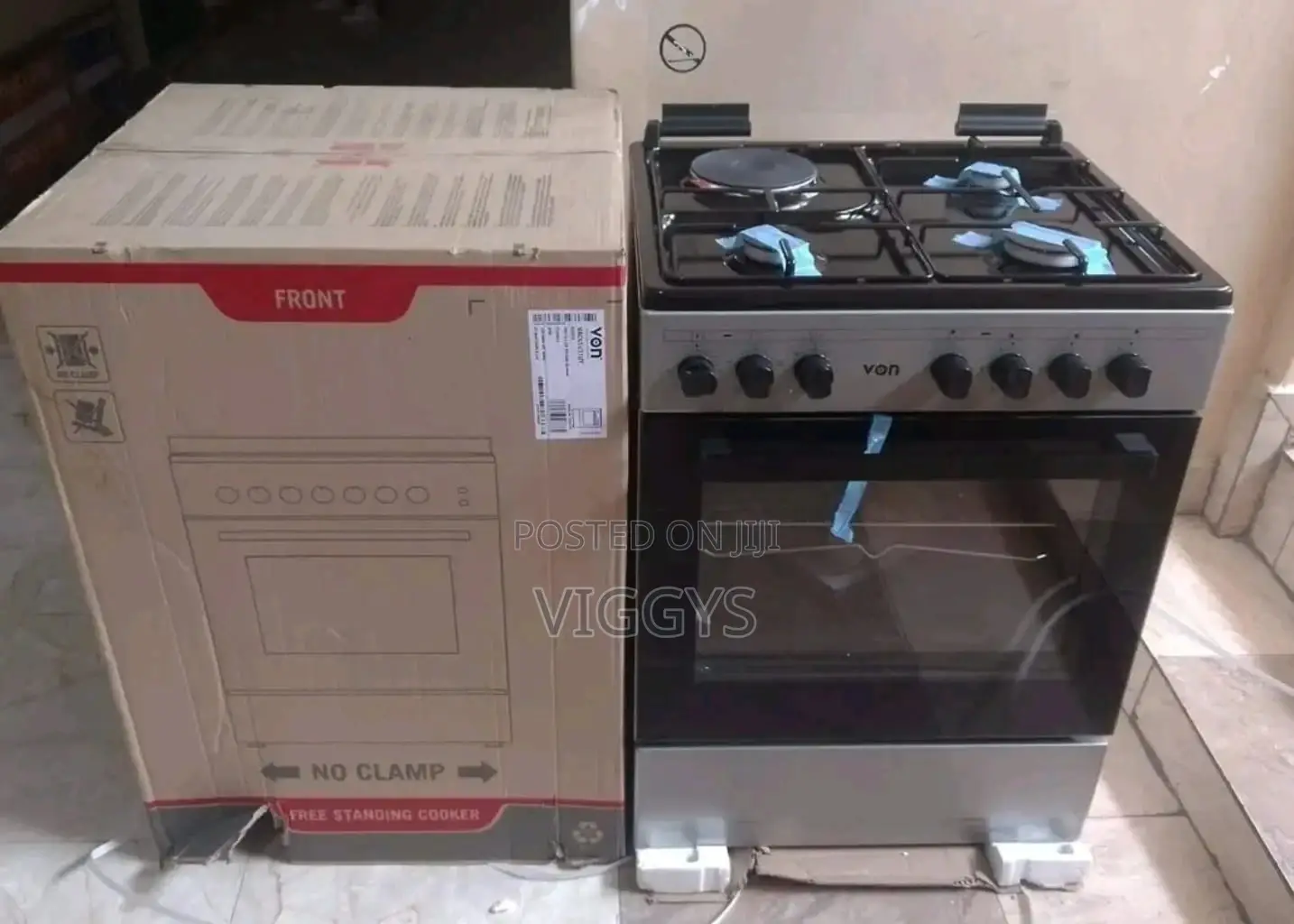 Classic Von 60 by 60 Standing Cooker Silver