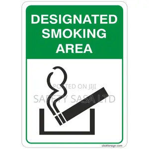 Designated Smoking Area Signage