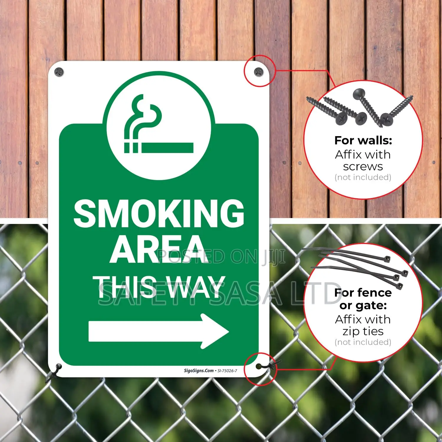 Designated Smoking Area Signage