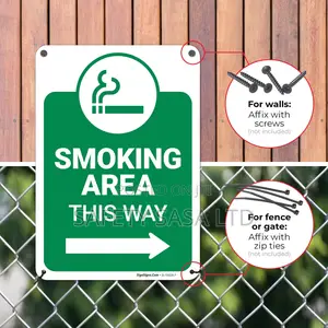 Designated Smoking Area Signage