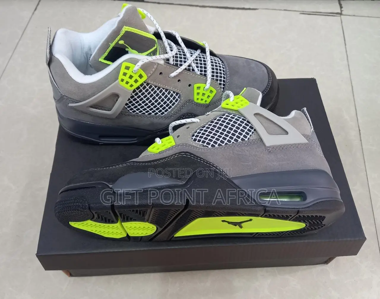 Air Jordan 4 Neon Sneakers