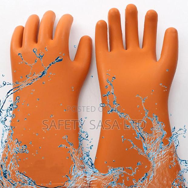 Rubber Gloves, 35KV High Voltage Insulation Non Static - main view