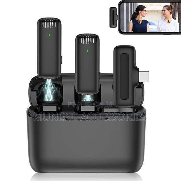 2mic USB TYPE C Wireless Lavalier Microphone Charging Case - main view