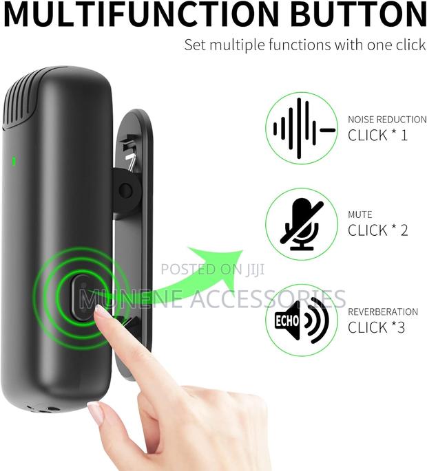 2mic USB TYPE C Wireless Lavalier Microphone Charging Case - thumbnail 2