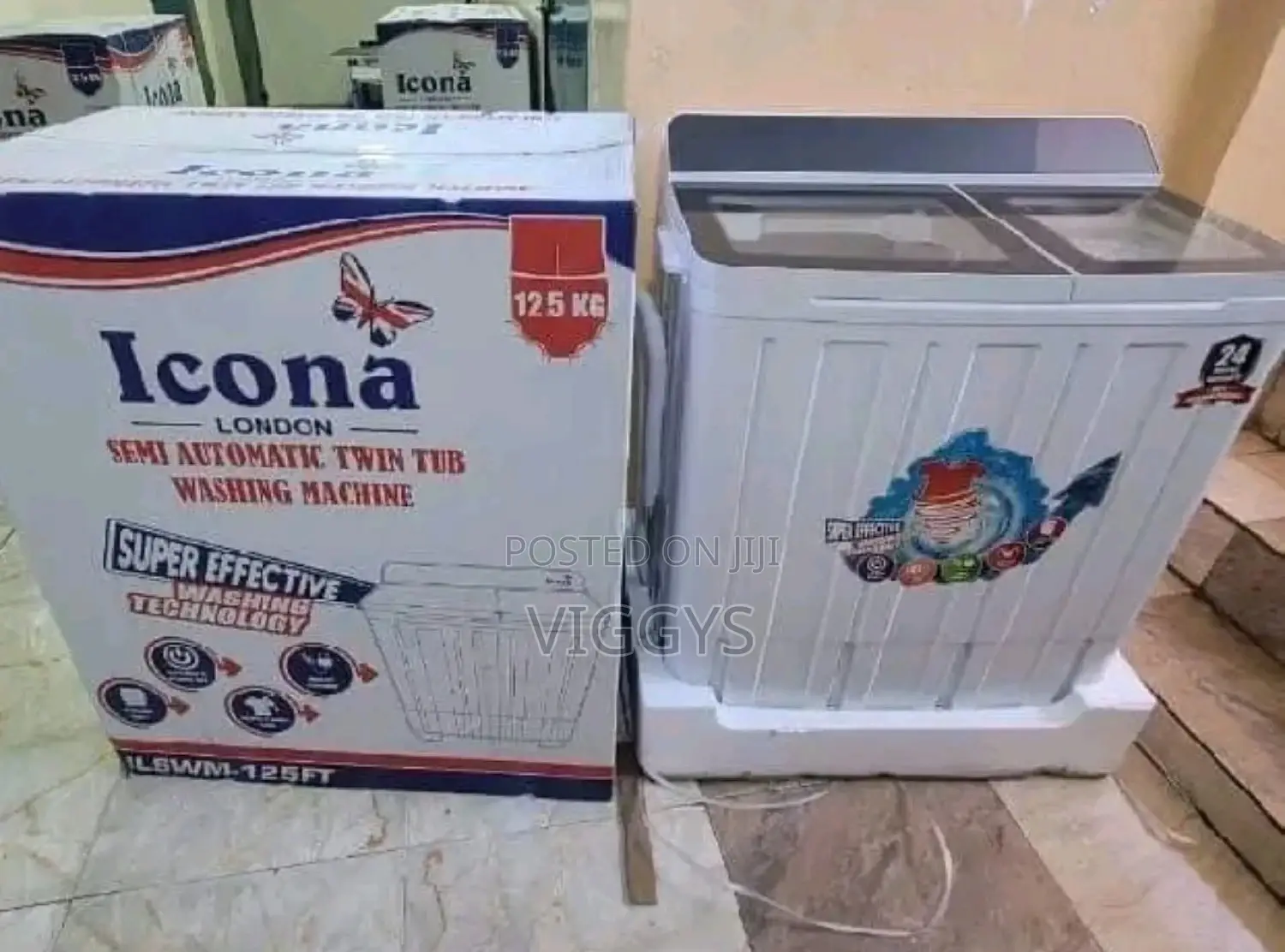 Long Lasting Icona Twin Tub 12.5 Kg Washing Machine