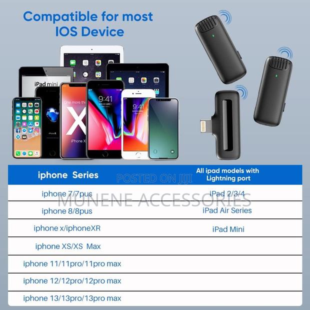 2 Mic LIGHTNING iPhone Wireless Lavalier Mic Charging Case - thumbnail 4