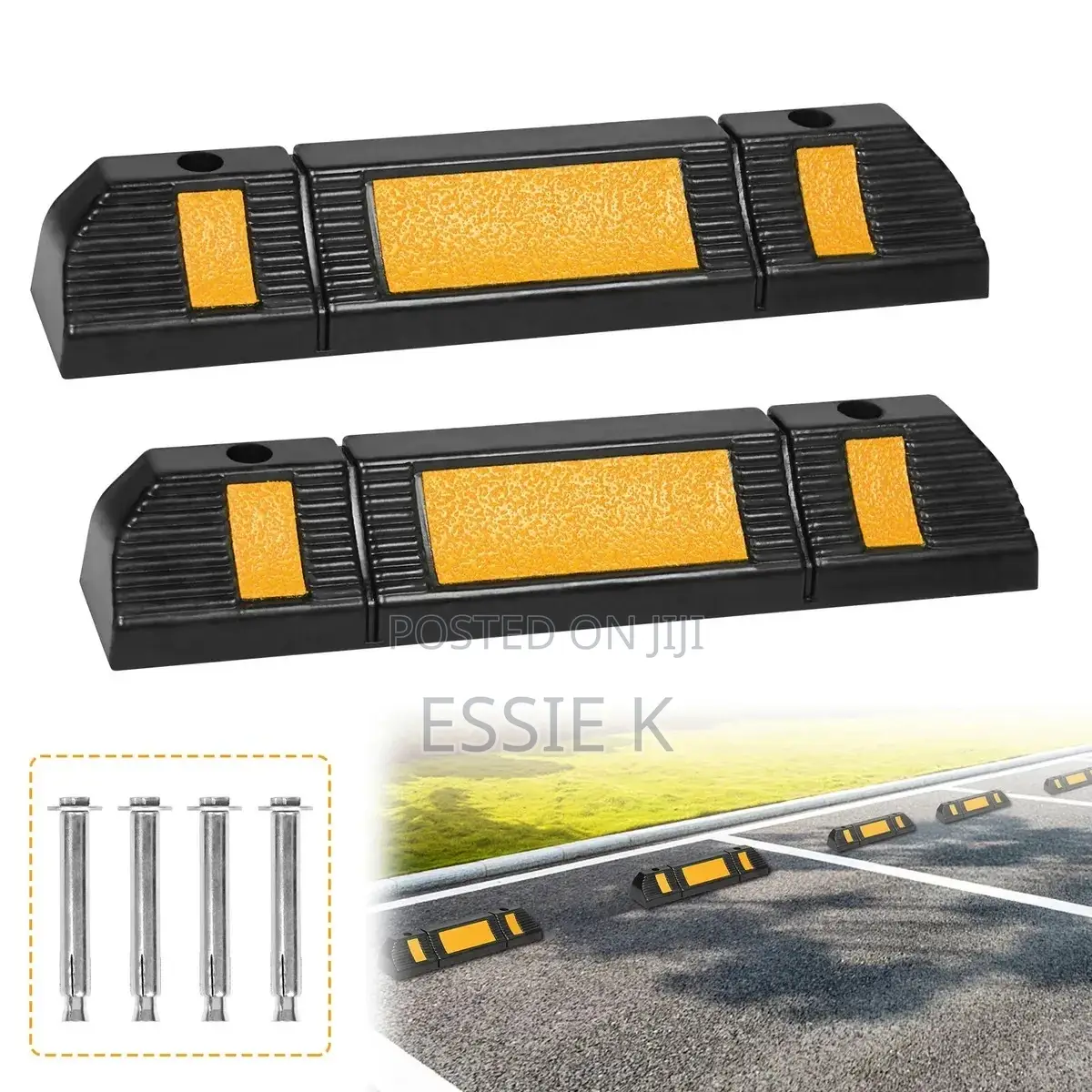 Reflective Rubber Wheel Stoppers