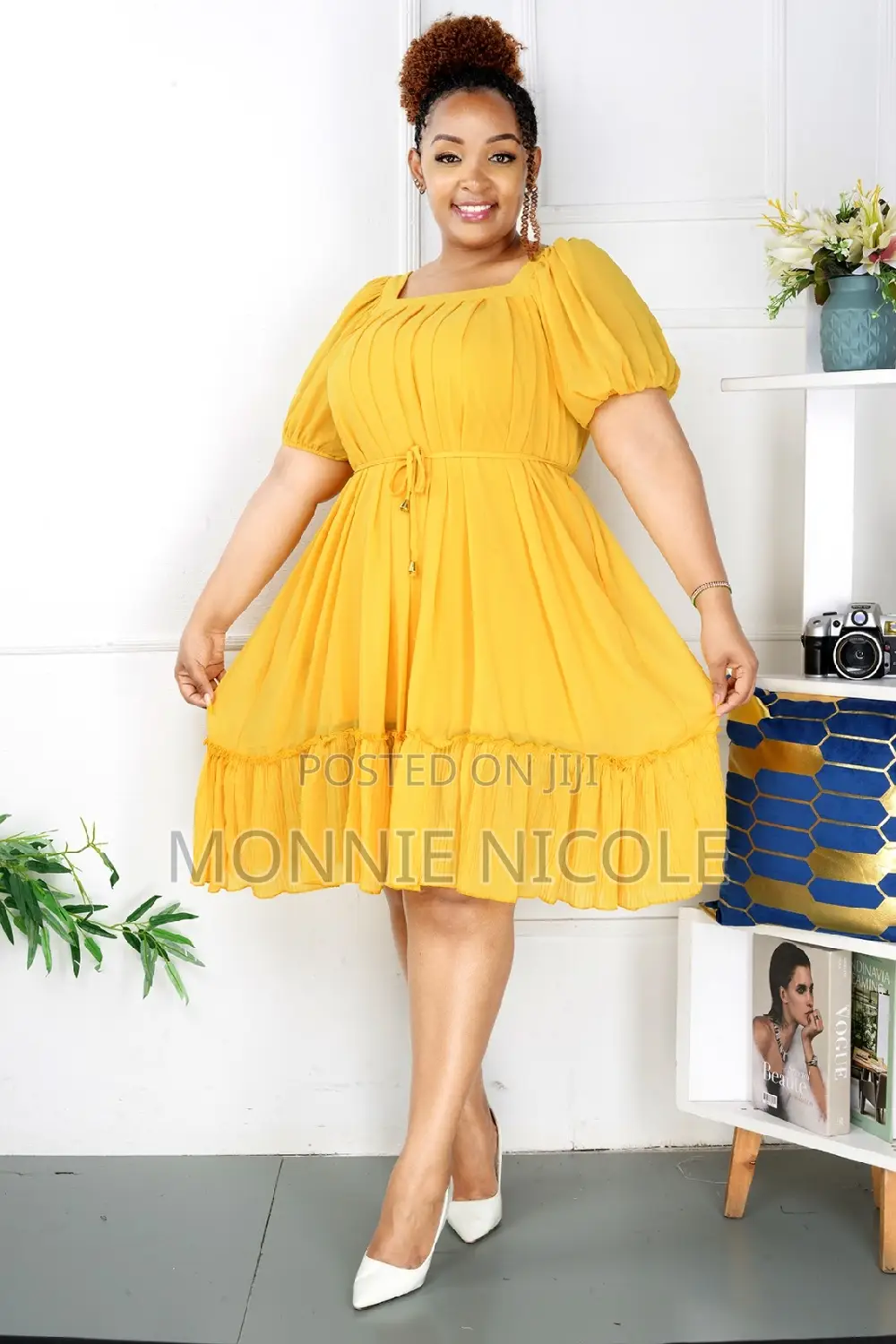 Yellow Shift Dress/Maternity Dress/Mother's Dress