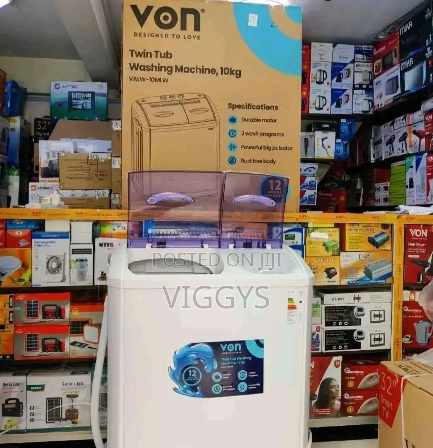 Brand New 10 Kg Washing Machine Von Twin Tub